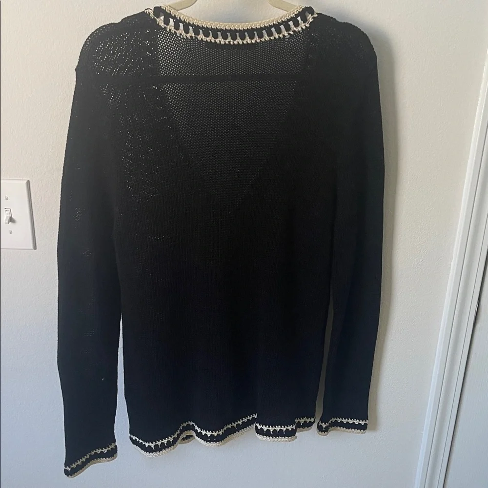 Trina Turk Black and Cream Cardigan - Picture 4 of 5